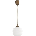 Brilagi - Lampadario LED a sospensione RETRO GLASS 1xE27/60W/230V Ø 20 cm marrone/bianco