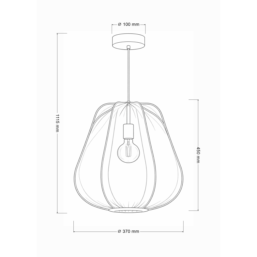 Brilagi - Lampadario LED a sospensione su cavo ARVEN 1xE27/8W/230V Ø 37 cm, grigio