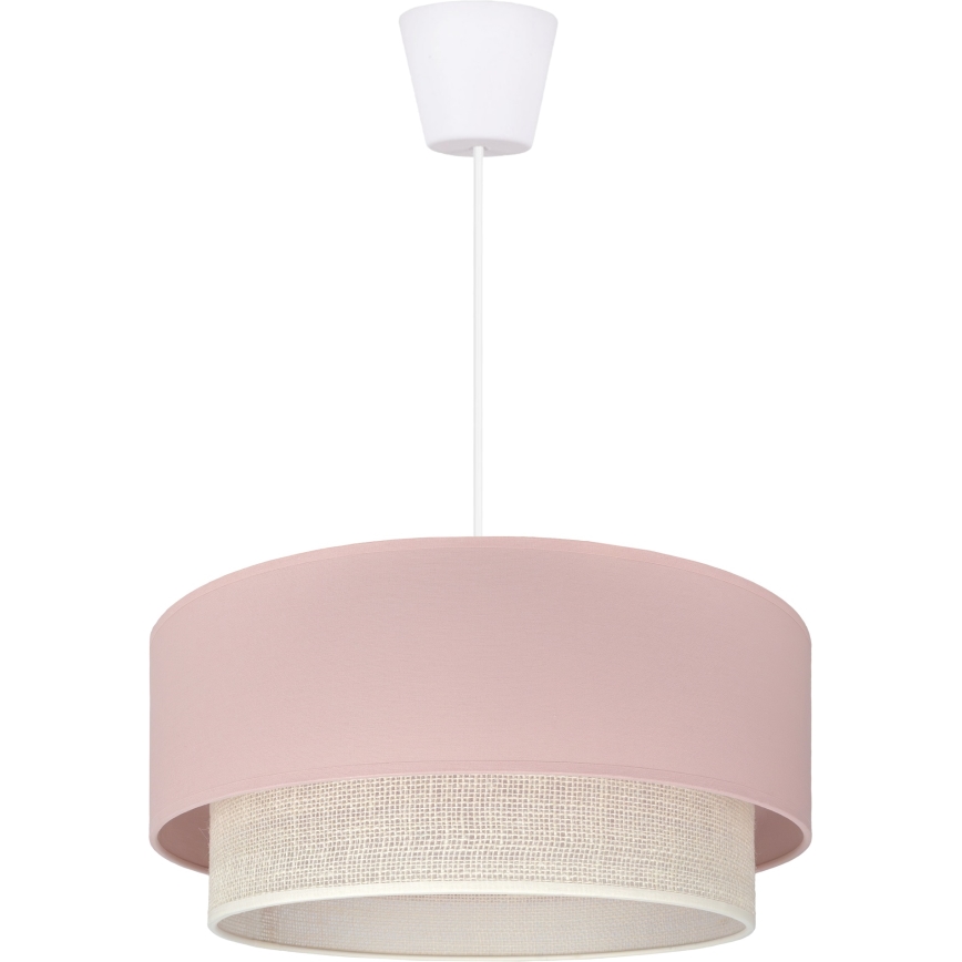 Brilagi - Lampadario LED a sospensione su cavo BOHO BOBO 1xE27/60W/230V Ø 40 cm rosa/panna