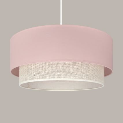 Brilagi - Lampadario LED a sospensione su cavo BOHO BOBO 1xE27/60W/230V Ø 40 cm rosa/panna