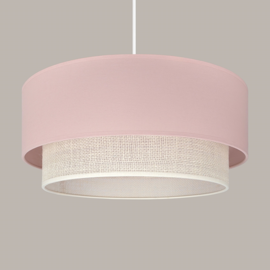 Brilagi - Lampadario LED a sospensione su cavo BOHO BOBO 1xE27/60W/230V Ø 40 cm rosa/panna