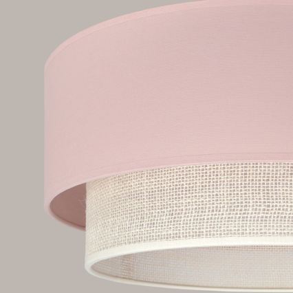 Brilagi - Lampadario LED a sospensione su cavo BOHO BOBO 1xE27/60W/230V Ø 40 cm rosa/panna