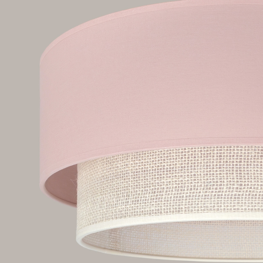 Brilagi - Lampadario LED a sospensione su cavo BOHO BOBO 1xE27/60W/230V Ø 40 cm rosa/panna