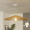 Brilagi - Lampadario LED a sospensione su cavo CERIA BOHO, 1x E27 (max 40W), 230V, Ø 90 cm, marrone
