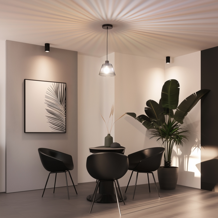 Brilagi - Lampadario LED a sospensione su cavo CERIA WIRE 1xE27/40W/230V Ø 21 cm nero