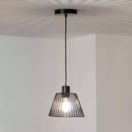Brilagi - Lampadario LED a sospensione su cavo CERIA WIRE 1xE27/40W/230V Ø 21 cm nero