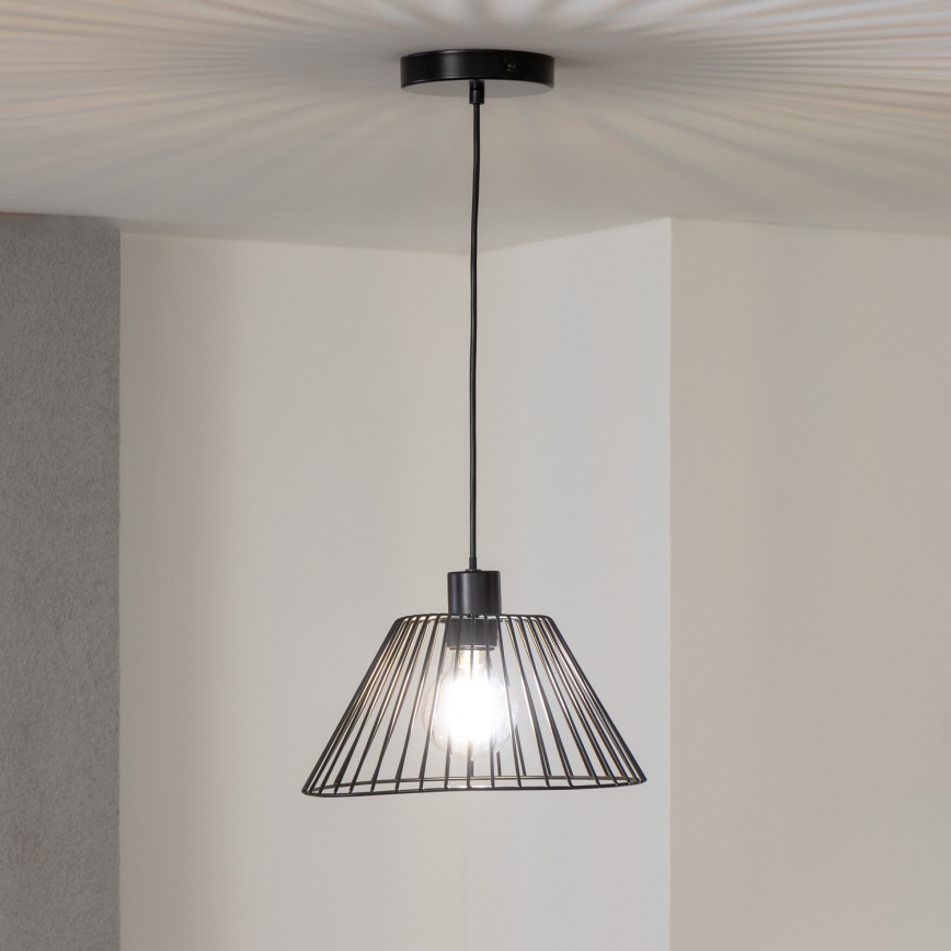 Brilagi - Lampadario LED a sospensione su cavo CERIA WIRE, 1xE27/40W/230V, Ø 30 cm, nero
