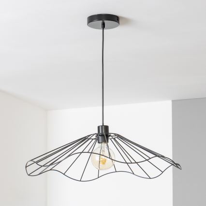 Brilagi - Lampadario LED a sospensione su cavo CERIA WIRE 1xE27/40W/230V Ø 60 cm nero
