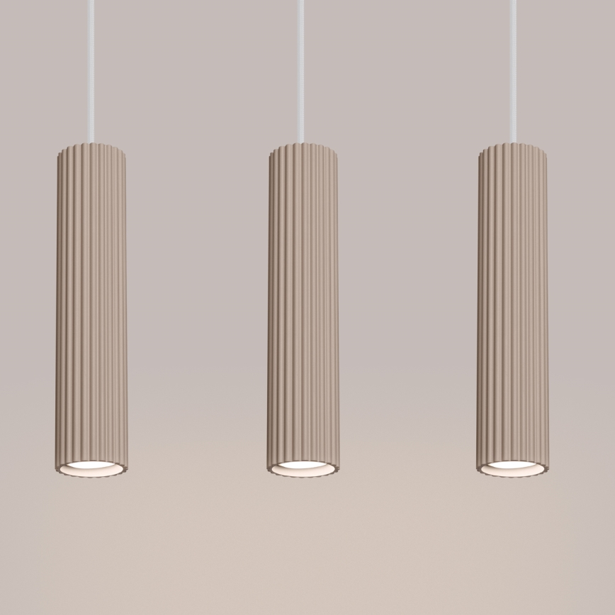 Brilagi - Lampadario LED a sospensione su cavo CRESTO 3xGU10/10W/230V taupe