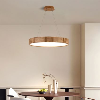 Brilagi - Lampadario LED a sospensione con cavo FALCON WOOD MODERN LED/40W/230V 3000/4000/6000K Ø 60 cm in legno