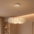 Brilagi - Lampadario LED a sospensione su cavo FEATHER 3xE27/40W/230V + 3xLED/3W Ø 50 cm bianco