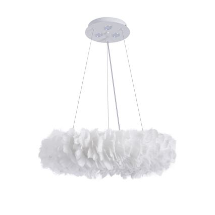 Brilagi - Lampadario LED a sospensione su cavo FEATHER 3xE27/40W/230V + 3xLED/3W Ø 50 cm bianco