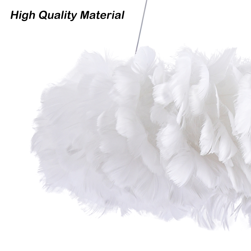 Brilagi - Lampadario LED a sospensione su cavo FEATHER 3xE27/40W/230V + 3xLED/3W Ø 50 cm bianco