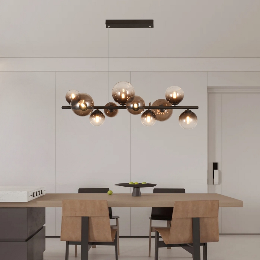 Brilagi - Lampadario LED a sospensione su cavo MILLA 10xG9/3W/230V marrone/marrone fumé