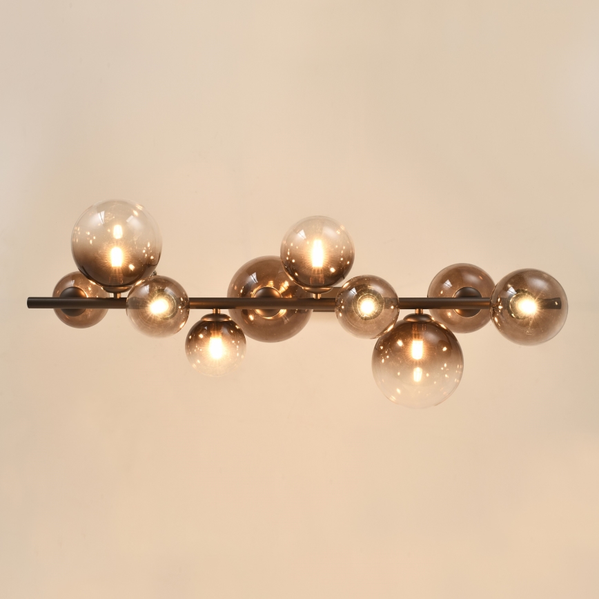 Brilagi - Lampadario LED a sospensione su cavo MILLA 10xG9/3W/230V marrone/marrone fumé