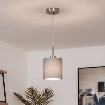 Brilagi - Lampadario LED a sospensione su cavo NUBILA 1xE27/60W/230V Ø 14 cm grigio chiaro