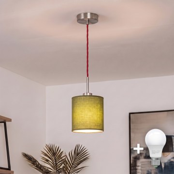 Brilagi - Lampadario LED a sospensione su cavo NUBILA 1xE27/60W/230V Ø 14 cm rosso/verde