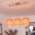 Brilagi - Lampadario LED a sospensione su cavo NUBILA 3xE27/60W/230V arancione