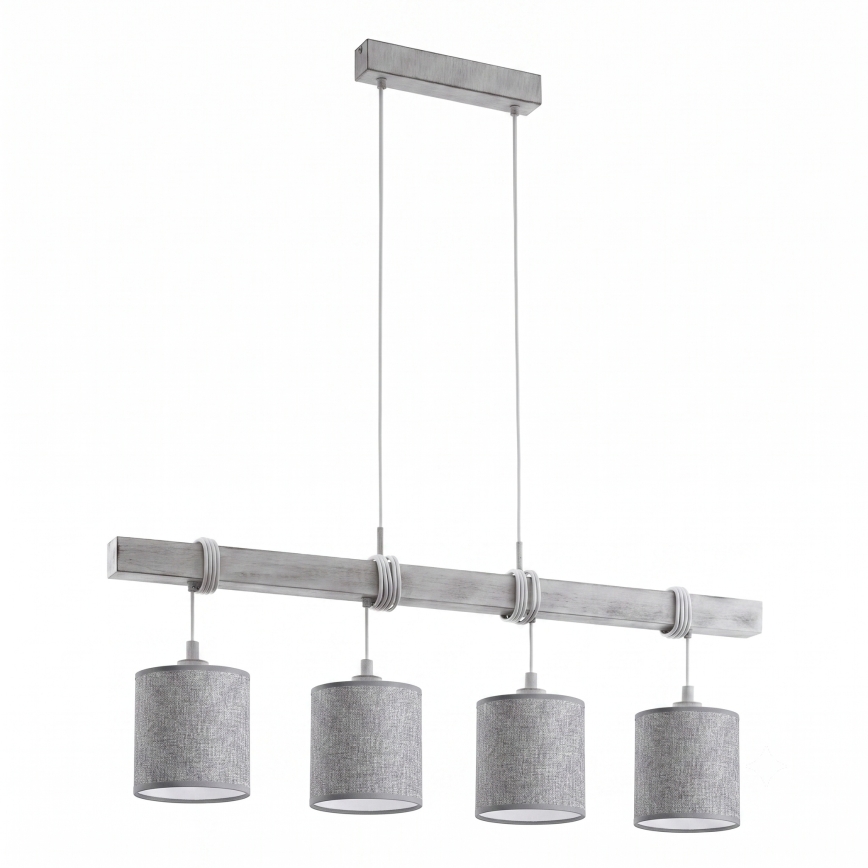 Brilagi - Lampadario LED a sospensione su cavo NUBILA 4xE27/60W/230V grigio