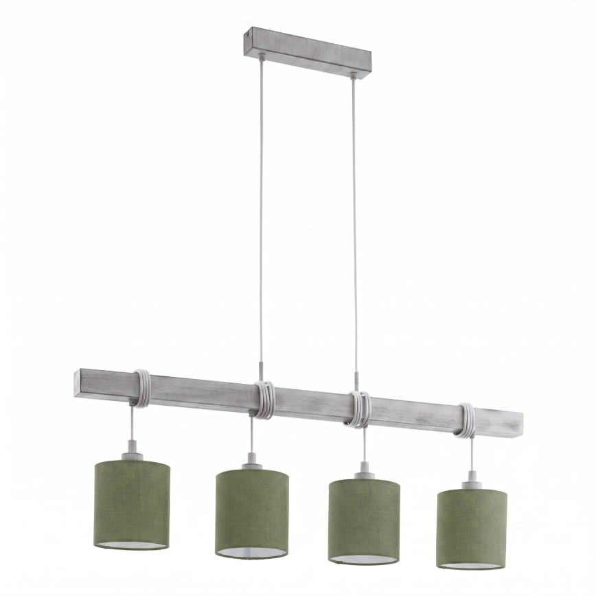 Brilagi - Lampadario LED a sospensione su cavo NUBILA 4xE27/60W/230V grigio/verde