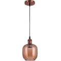 Brilagi - Lampadario LED a sospensione su cavo RETRO GLASS 1xE27/60W/230V Ø 14 cm rame/marrone fumé