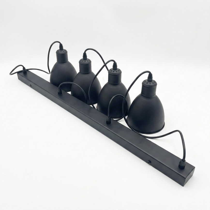 Brilagi - Lampadario LED a sospensione su cavo RIDDY 4xE27/60W/230V nero