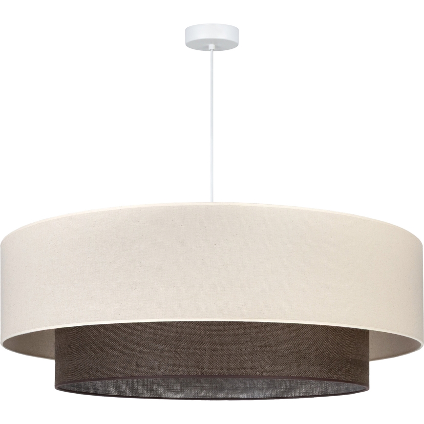 Brilagi - Lampadario LED a sospensione su cavo Stile BOHO 3x E27/15W/230V Ø 80 cm crema/marrone