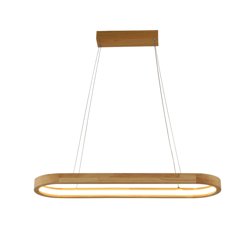 Brilagi - Lampadario LED a sospensione su cavo UMEA WOOD LED/30W/230V 70x20 cm legno di hevea