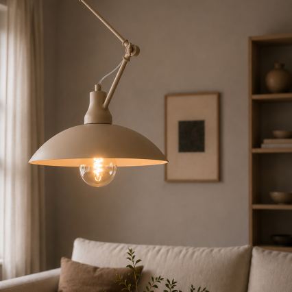 Brilagi - Lampadario LED a stelo IRONBEAM 1xE27/60W/230V beige