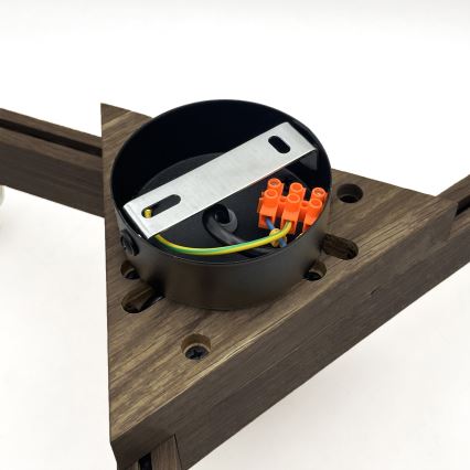 Brilagi - Lampadario LED a plafone ANTHONY 3xE14/40W/230V rovere noce/marrone