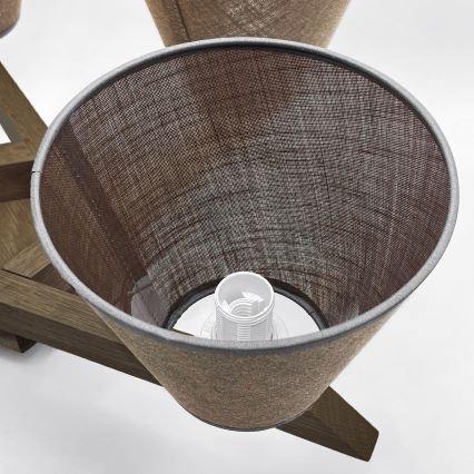 Brilagi - Lampadario LED a plafone ANTHONY 5xE14/40W/230V rovere noce/marrone