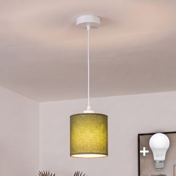 BRILAGI - Lampadario LED con cavo NUBILA 1xE27/60W/230V Ø 14 cm bianco/verde