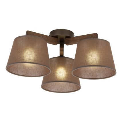 BRILAGI - Lampadario LED da soffitto a montaggio superficiale LATTE 3xE27/15W/230V pino/marrone