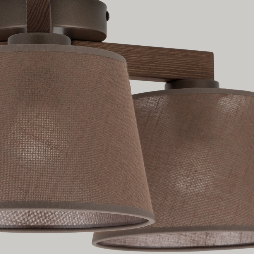 BRILAGI - Lampadario LED da soffitto a montaggio superficiale LATTE 3xE27/15W/230V pino/marrone