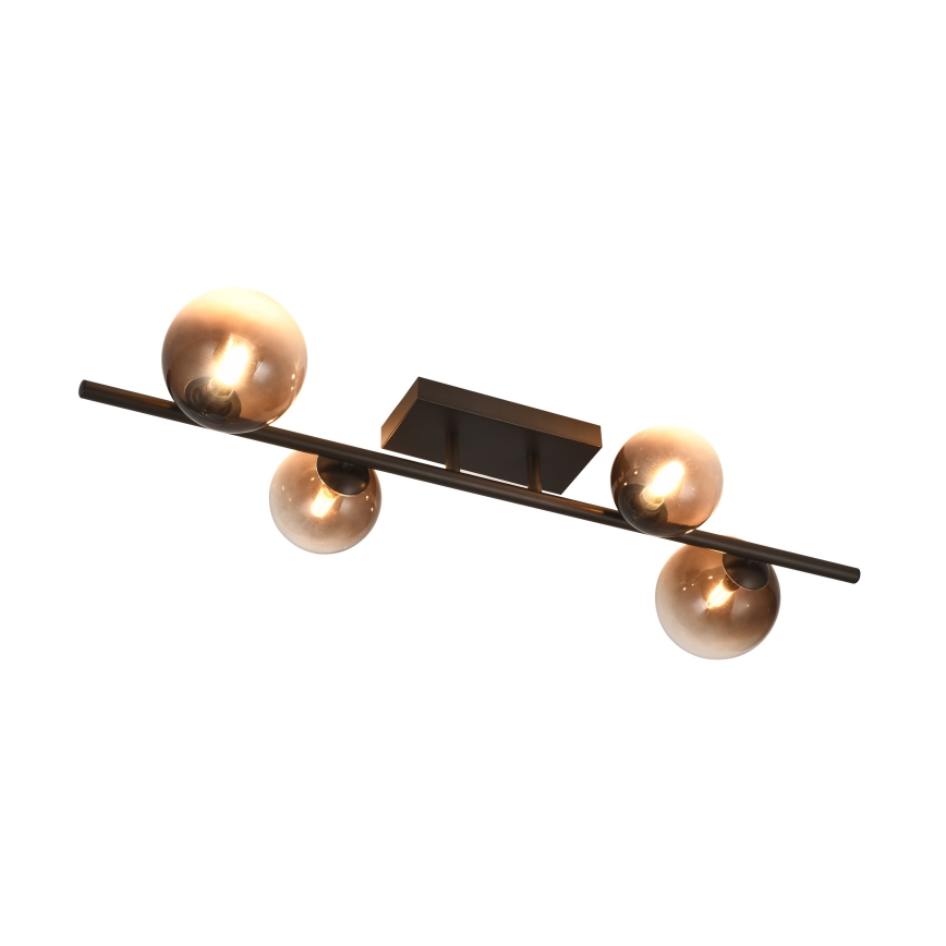 Brilagi - Lampadario LED da soffitto a montaggio superficiale MILLA 4xG9/3W/230V marrone/marrone fumé