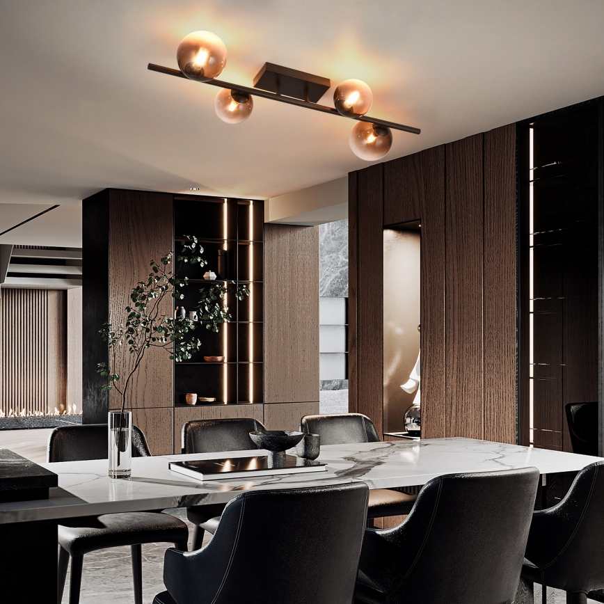 Brilagi - Lampadario LED da soffitto a montaggio superficiale MILLA 4xG9/3W/230V marrone/marrone fumé