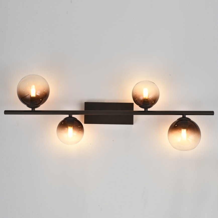 Brilagi - Lampadario LED da soffitto a montaggio superficiale MILLA 4xG9/3W/230V marrone/marrone fumé