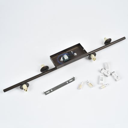 Brilagi - Lampadario LED da soffitto a montaggio superficiale MILLA 4xG9/3W/230V marrone/marrone fumé