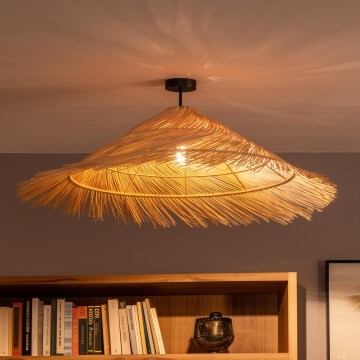 Brilagi - Lampadario LED da soffitto CERIA BOHO 1xE27/60W/230V Ø 100 cm nero/beige