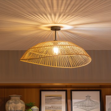 Brilagi - Lampadario LED da soffitto CERIA BOHO 1xE27/60W/230V Ø 70 cm nero/marrone