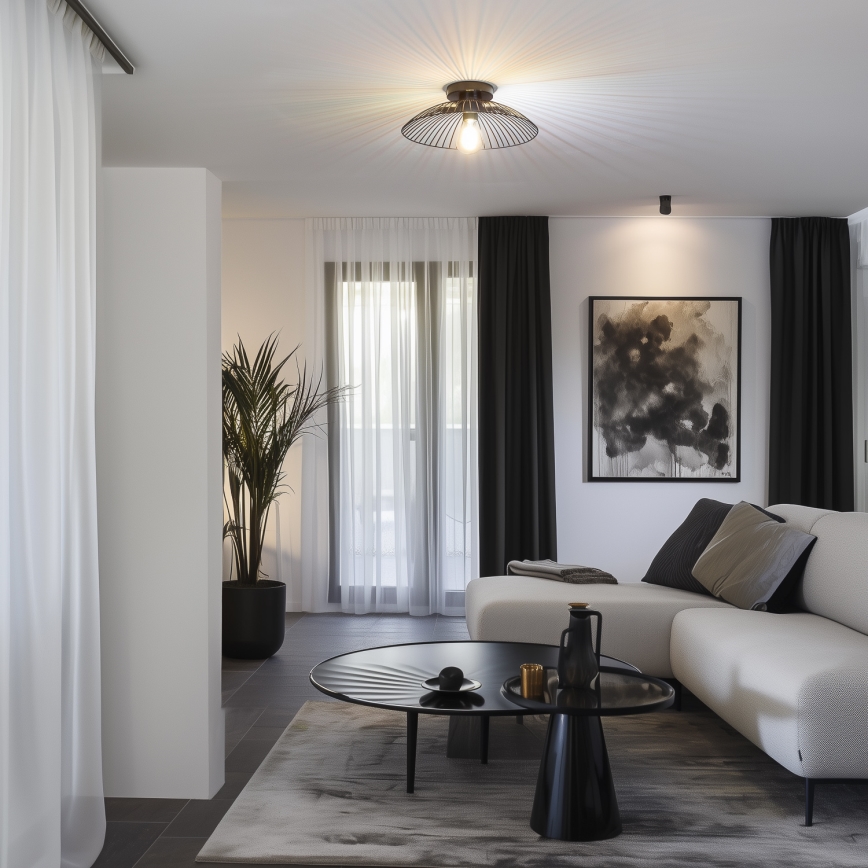 Brilagi - Lampadario LED da soffitto CERIA WIRE 1xE27/40W/230V Ø 38 cm nero