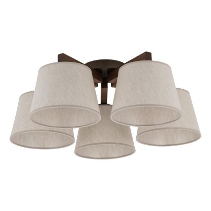 BRILAGI - Lampadario LED da soffitto LATTE 5xE27/15W/230V pino/crema