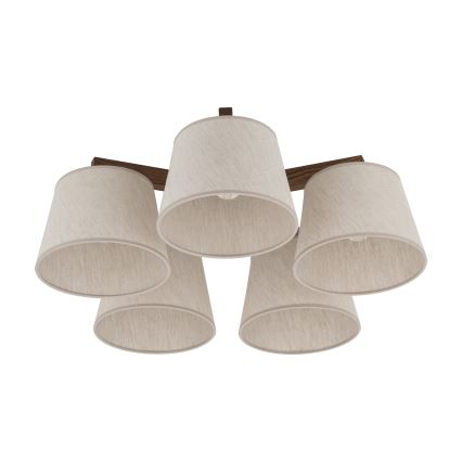 BRILAGI - Lampadario LED da soffitto LATTE 5xE27/15W/230V pino/crema