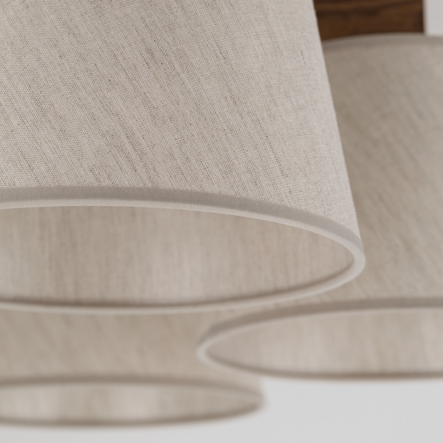 BRILAGI - Lampadario LED da soffitto LATTE 5xE27/15W/230V pino/crema