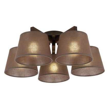 BRILAGI - Lampadario LED da soffitto LATTE 5xE27/15W/230V pino/marrone