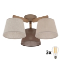 BRILAGI - Lampadario LED da soffitto LATTE SABIA 3xE27/15W/230V pino/misto