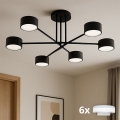Brilagi - Lampadario LED da soffitto MONO 6xGX53/12W/230V nero