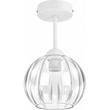 BRILAGI - Lampadario LED da soffitto RETRO GLASS 1xE27/60W/230V Ø 18 cm bianco/trasparente