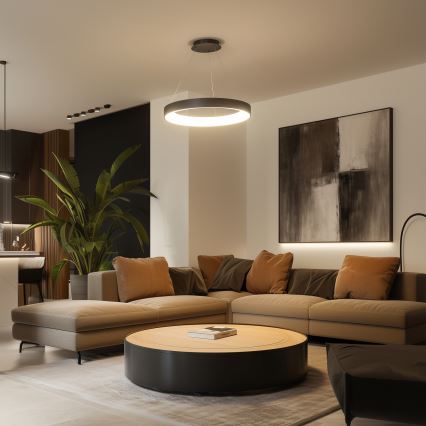 Brilagi - Lampadario LED dimmerabile a cavi FALCON II LED/99W/230V 3000-6500K Ø 60 cm nero + telecomando