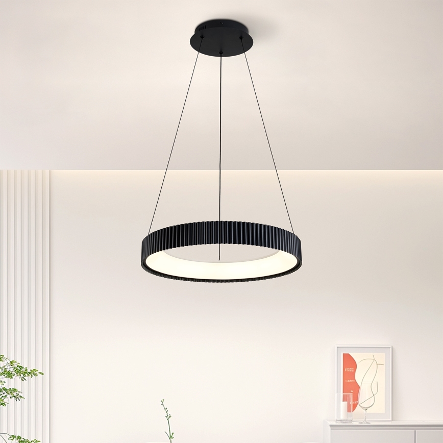 Brilagi - Lampadario a sospensione LED dimmerabile su cavo FALCON MODERN LED/30W/230V 3000-6500K Ø 40 cm nero + telecomando